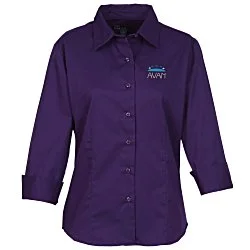 Peached Fine Line Twill Shirt - Ladies'