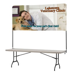 Tabletop Banner System with Back Wall - 8'