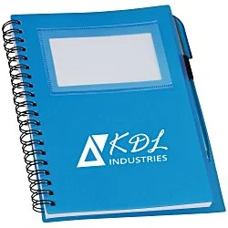 Business Card Notebook with Pen - Translucent - 24 hr