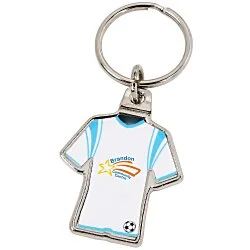 Sports Jersey Metal Keychain - Soccer