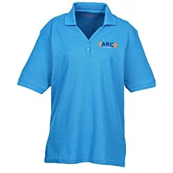 Soft Touch Pique Y-Placket Sport Shirt - Ladies' - Embroidered