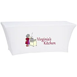Hemmed Open-Back UltraFit Table Cover - 6'
