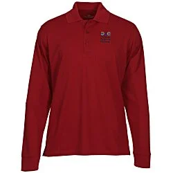 Vansport Omega Solid Mesh LS Tech Polo - Men's