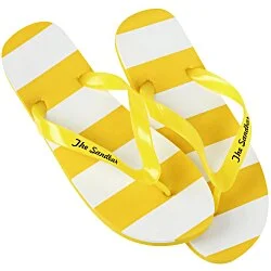 Striped Flip Flops