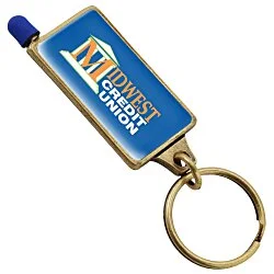 Domed Stylus Keychain with Colour Tip
