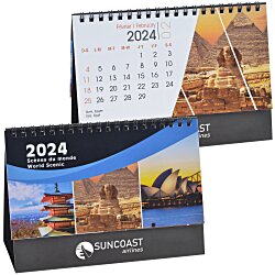 World Scenic Desk Calendar - French/English