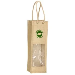 Jute Wine Tote - Single