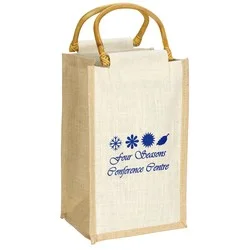 Jute Wine Tote - 4 Bottle