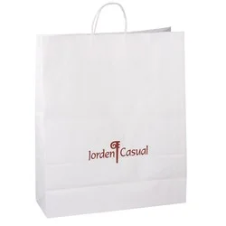 Kraft Paper White Shopping Bag - 19-1/4" x 16"