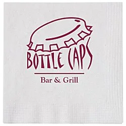 Beverage Napkin - 1-ply - White