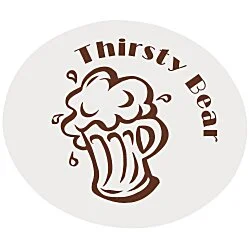 High-Density Pulpboard Coaster - 3.5" Round - White