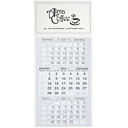 Commercial 3 Month View Calendar - French/English