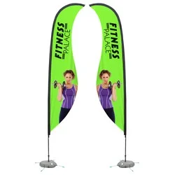 Indoor Sabre Sail Sign - 13' - Two Sided