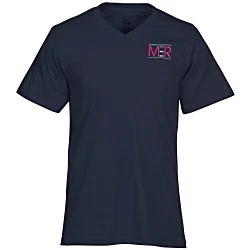 Fruit of the Loom HD V-Neck Tee - Embroidered - Colours