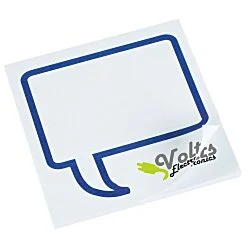 Souvenir Designer Sticky Note - 3" x 3" - Message Bubble - 25 Sheet