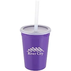 Value Stadium Cup with Lid & Straw - 12 oz.