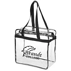 Clear Zip Top Box Tote