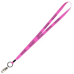 Economy Lanyard - 1/2" - Snap with Metal Bulldog Clip