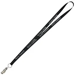 Value Lanyard - 1/2" - Snap with Metal Bulldog Clip