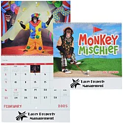 Monkey Mischief Appointment Calendar - Spiral
