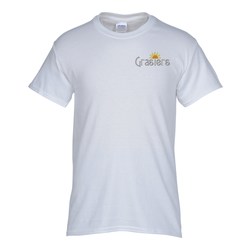 Gildan Heavy Cotton T-Shirt - Men's - Embroidered - White