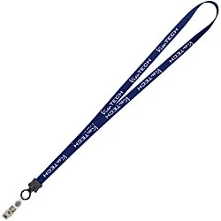 Smooth Nylon Lanyard - 1/2" - 36" - Snap with Metal Bulldog Clip