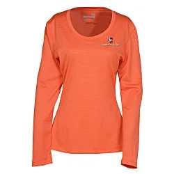 Popcorn Knit Performance Long Sleeve Tee - Ladies' - Embroidered
