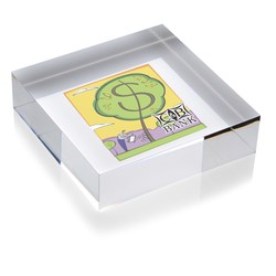 Square Acrylic Paperweight - Full Colour