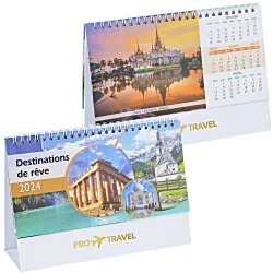 Beautiful Places Executive Desk Calendar - French