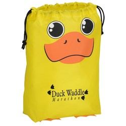 Paws and Claws Drawstring Gift Bag - Duck