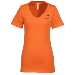 Euro Spun Cotton V-Neck T-Shirt - Ladies' - Screen