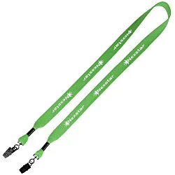 Knit Cotton Lanyard - 3/4" - 2 Bulldog Clips