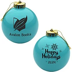 Round Shatterproof Ornament - Snowflake - Happy Holidays