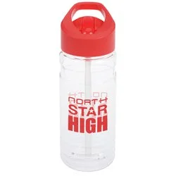 Clear Impact Line Up Bottle with Flip Straw Lid - 20 oz