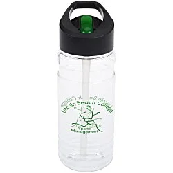 Clear Impact Line Up Bottle Two-Tone Flip Straw Lid - 20 oz
