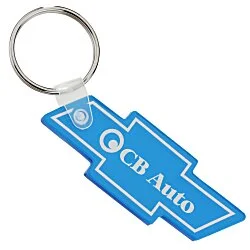 Chevy Bow Tie Soft Keychain - Translucent