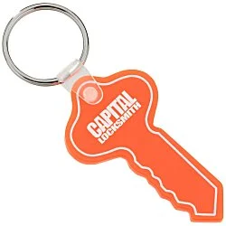 Round Head Key Soft Keychain - Translucent