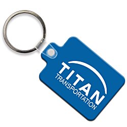 Rectangle with Tab Soft Keychain - Translucent