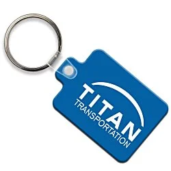 Rectangle with Tab Soft Keychain - Translucent