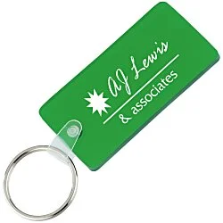 Rounded Corner Rectangle Soft Keychain - Translucent