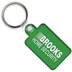 Small Rectangle with Tab Soft Keychain - Translucent