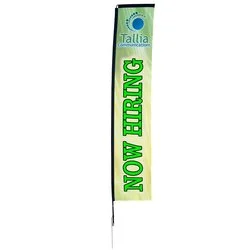 Outdoor Rectangular Sail Sign - 14-1/2' - One Sided