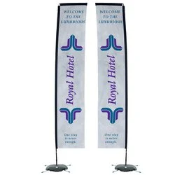 Indoor Rectangular Sail Sign - 14-1/2' - Two Sided