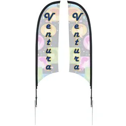 Outdoor Razor Sail Sign - 7' - Two Sided