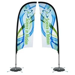 Indoor Razor Sail Sign - 9' - Two Sided