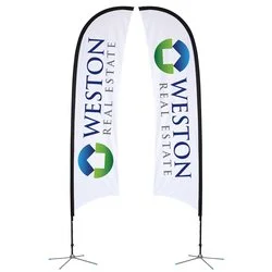 Indoor Razor Sail Sign - 13' - Two Sided