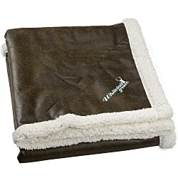 Sherpa Lined Rustic Ranch Throw Blanket