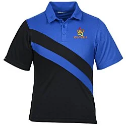 Diagonal Stripe Performance Polo - Men's