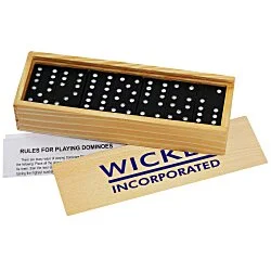 Traveler Dominoes in Wood Box