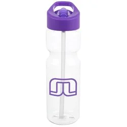 Clear Impact Olympian Sport Bottle with Flip Straw Lid - 28 oz.